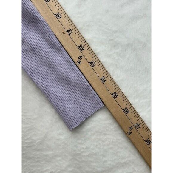Naked Wardrobe Mini Dress Snatched Vibes Long Sleeve Rib Knit Purple Small NWT - Picture 5 of 10
